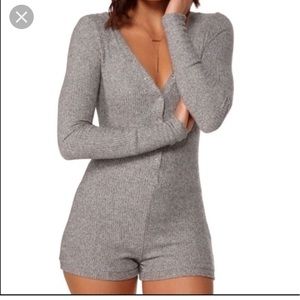 Victoria’s Secret Gray Sleep Romper